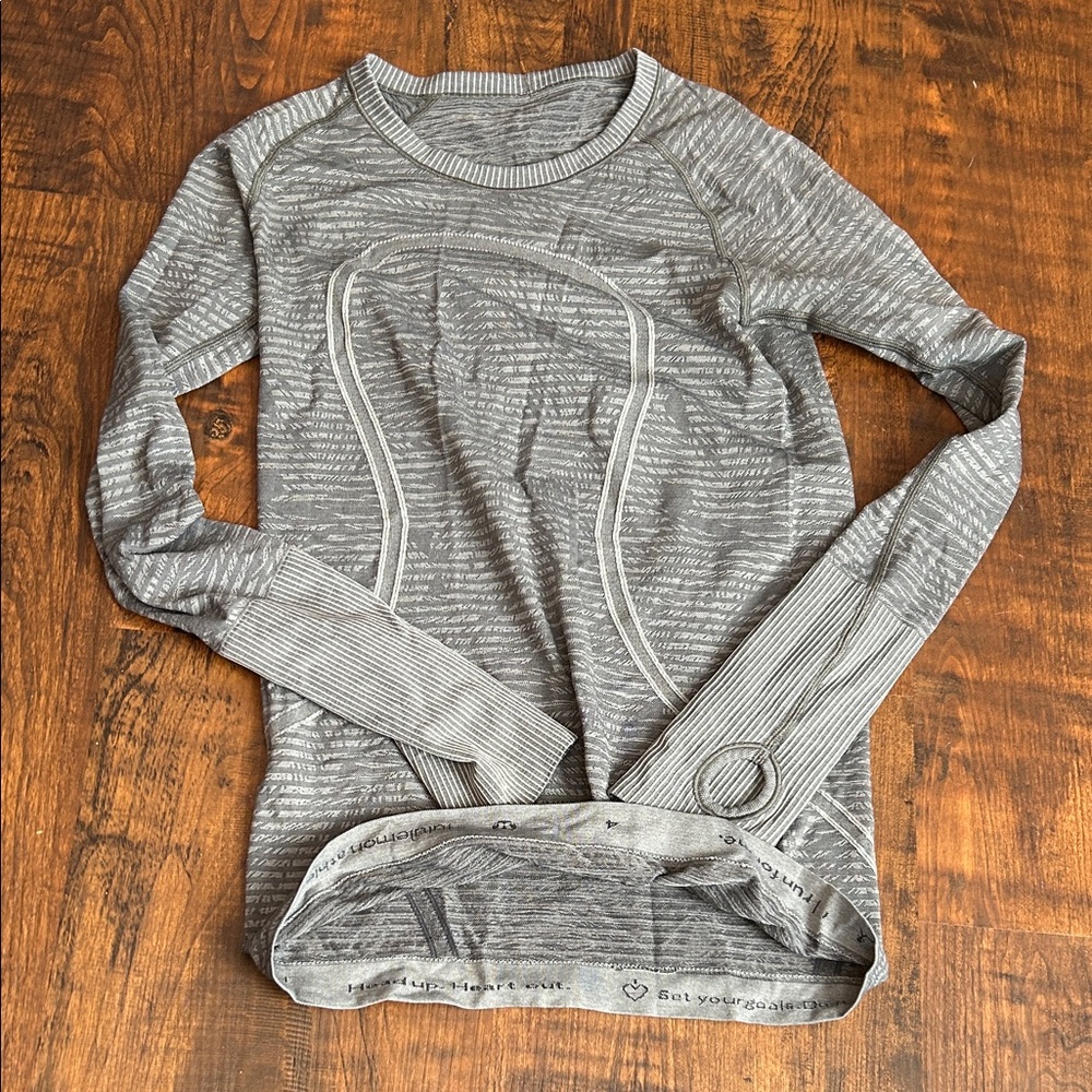 lululemon athletica Gray Long Sleeve Top